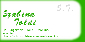 szabina toldi business card